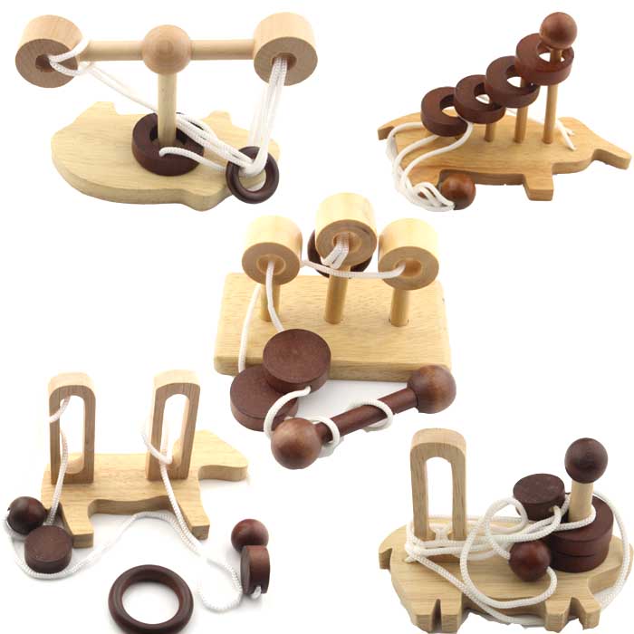 木製の頭の体操パズル知育玩具3d木製のパズル問屋・仕入れ・卸・卸売り