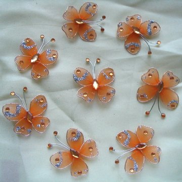 Orange stocking Butterfly Wedding Decorations 35cm IMG 2500 Description