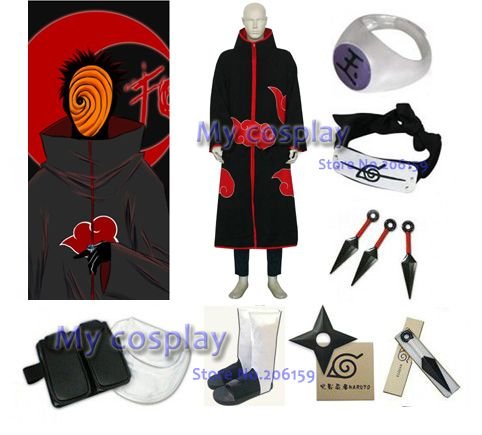 Купить Одежда Наруто Акацуки костюма cosplay Тоби с все аксессуары ...