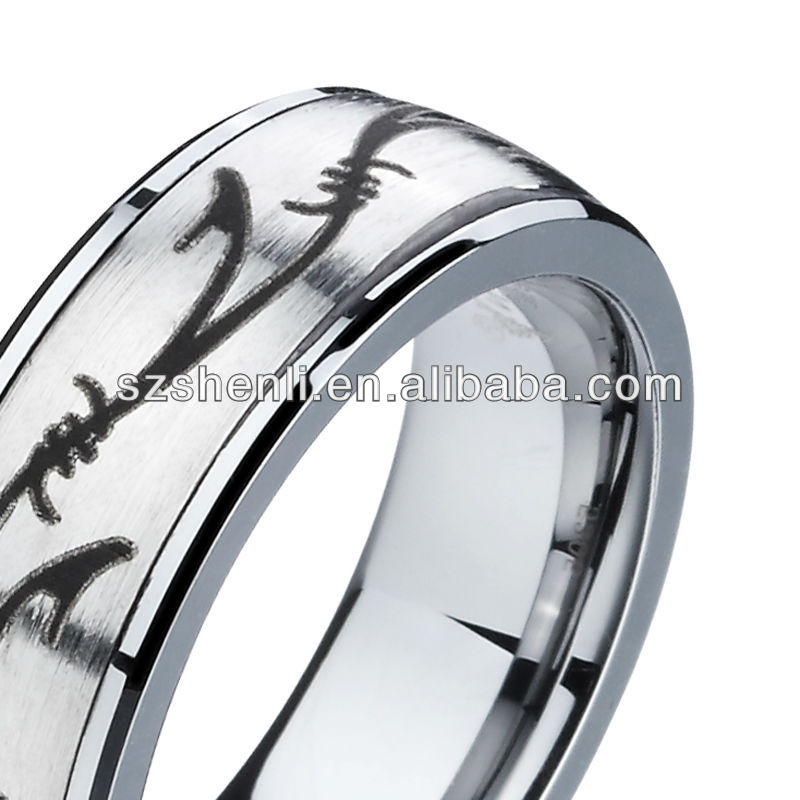 Western wedding rings barbwire