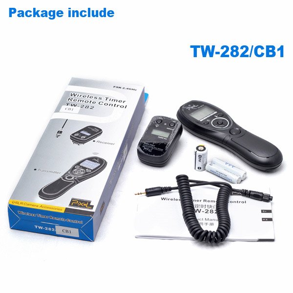 PIXEL TW282-CB1 Wireless Timer Remote Control For Olympus E1 E3 E10 E20 E5 100M distance control LCD Digital Free Shipping