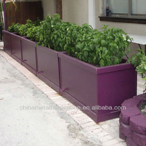 Kindle 2014 New polychrome galvanized oblong metal plant pots wholesale