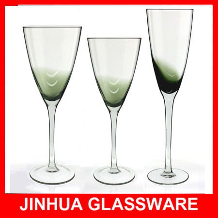Handmade Red wine,White wine,Champagne glass two glass color