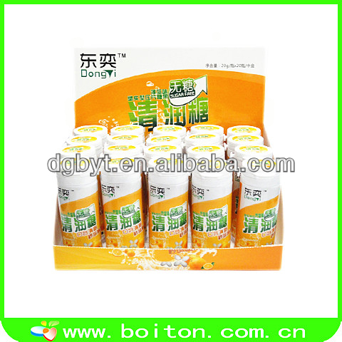 Xylitol bottle with mints candy