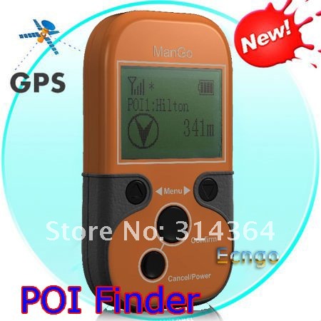 Handheld 16 POI Finder GPS Receiver + Location Finder + Data Logger With Quad Band (850/900/1800/1900MHZ)