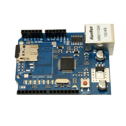 Ethernet W5100 Shield For Arduino 328 UNO Mega1280 2560 with 2GB Micro SD Card, Free Shipping, Dropshipping