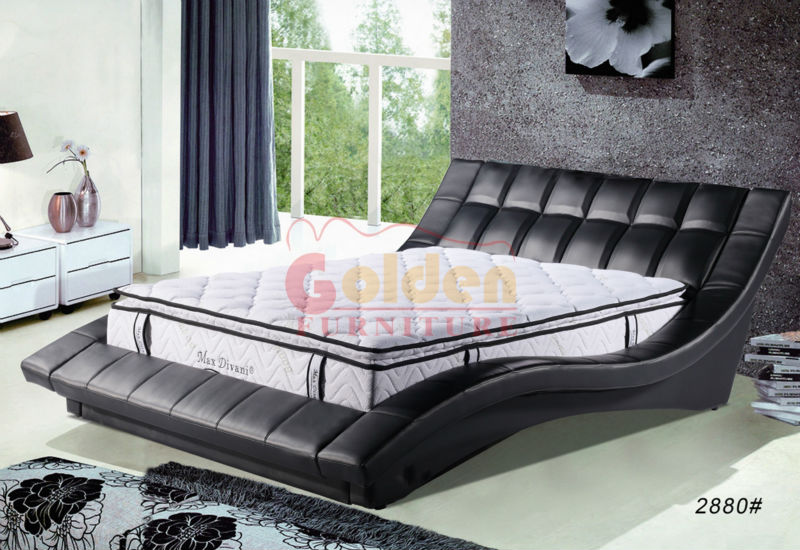 2014 Double bed designs mdf wooden bed for sale 2880#, View mdf ...