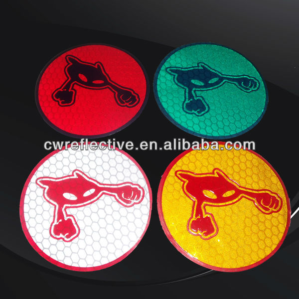 high visible self adhesive glow in the dark bike vinyl sticker decal