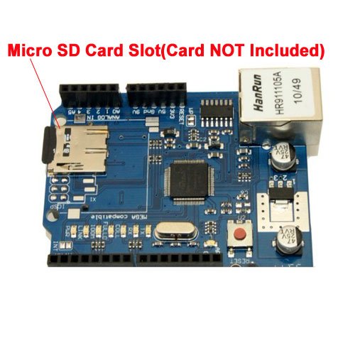 Ethernet W5100 Shield For Arduino 328 UNO Mega1280 2560 with 2GB Micro SD Card, Free Shipping, Dropshipping