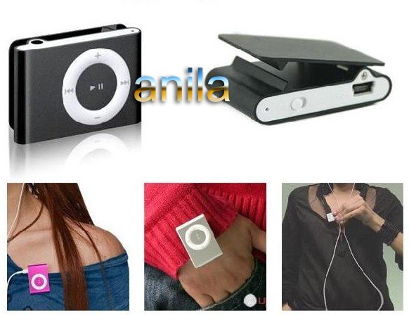 5pcs/lot MP3 Player with Clip control 8 color support 8GB Micro SD(TF) card slim mp3 players ^_^anila^_^Free Shipping