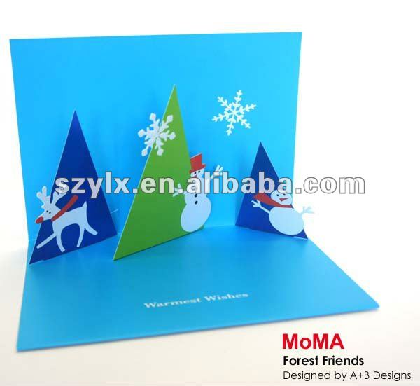 メリークリスマス3dカードのポップアップカード仕入れ・メーカー・工場