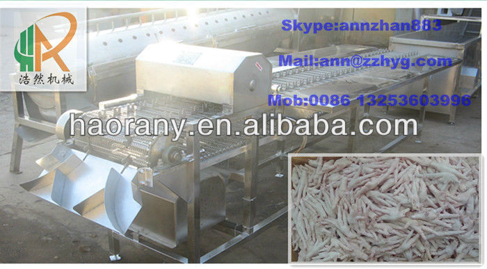 Stainless steel conveyor type chicken feet cutting machine 0086 13253603996