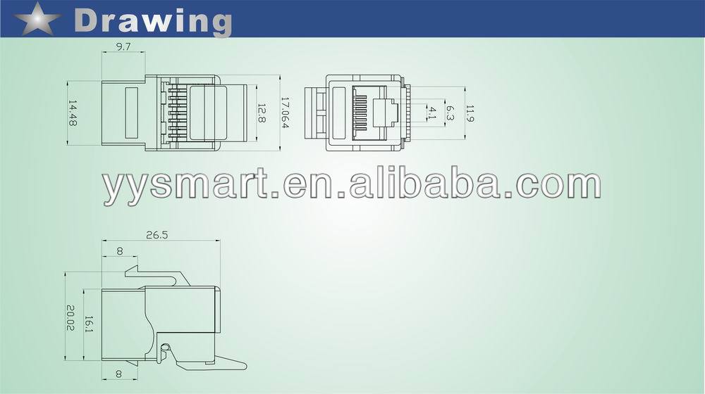 Utp女性rj45cat5ecat3シールドなし工具不要のキーストーンジャック8p8cce/rohs/reach仕入れ・メーカー・工場