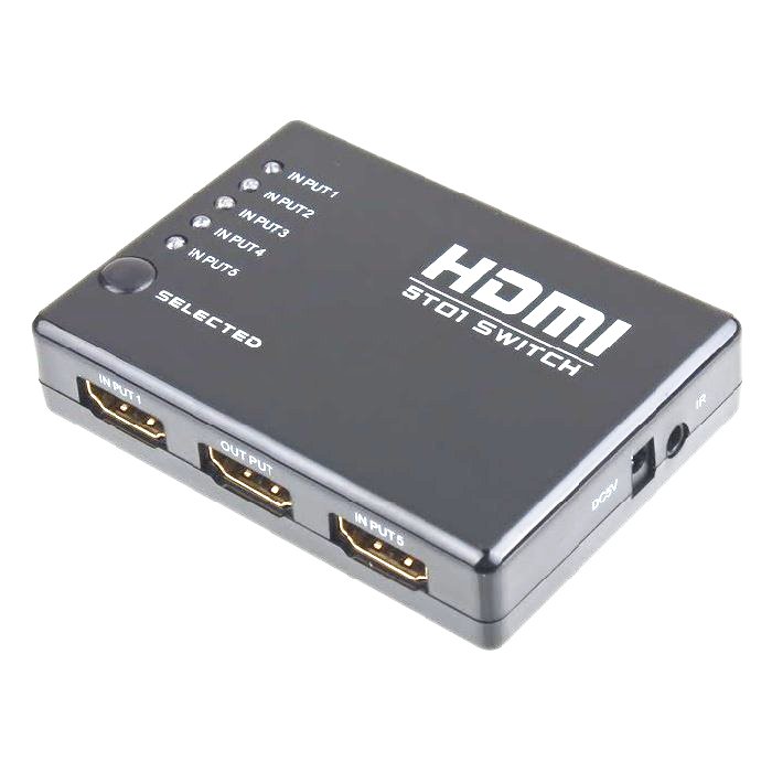 高品質5x1ポートhdmiスイッチ赤外線リモートコントロールと問屋・仕入れ・卸・卸売り