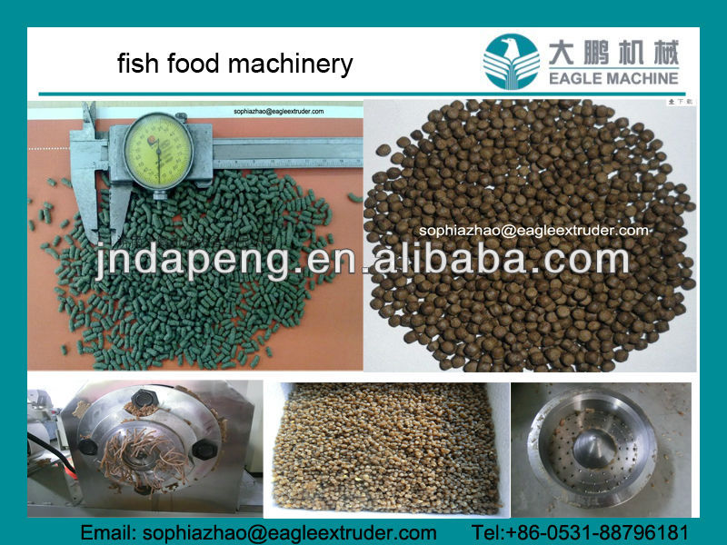 Floating fish feed pellet extruder machine