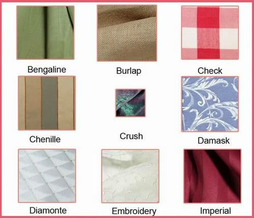 The table cloth fabric you can choose