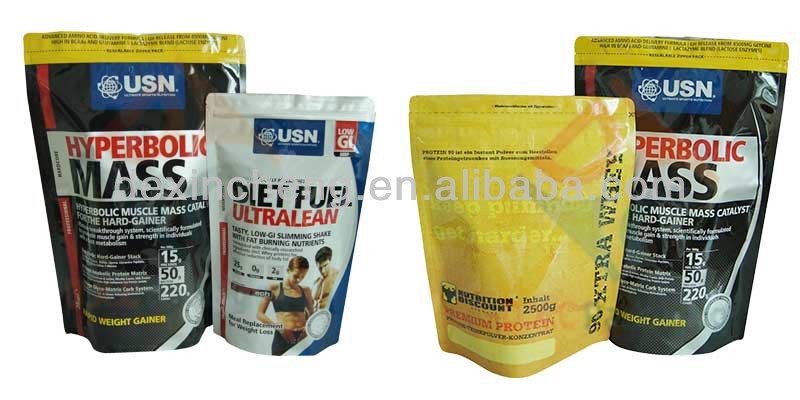 Resealable Stand Up Pouches With Zipper Doypack For Powder