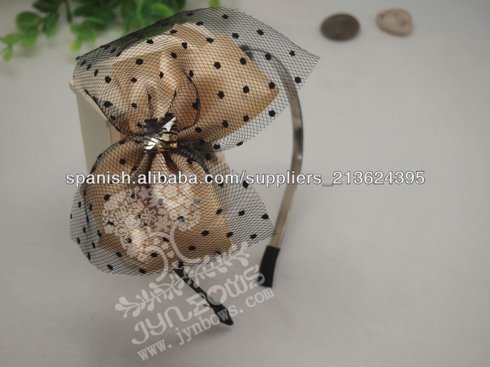11CM*8CM Child Sweet Mesh Kid Hairbands Baby Hairbow Girl Women Bow Boutique Bands Polyester Gift問屋・仕入れ・卸・卸売り