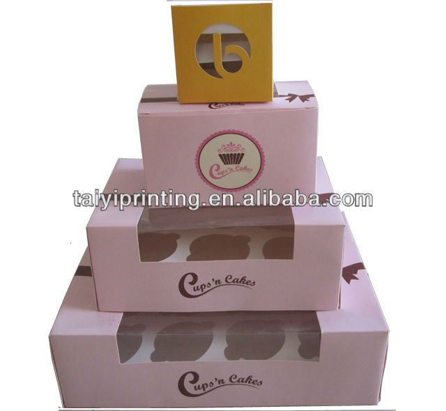 2014 custom printed paper cupcake box