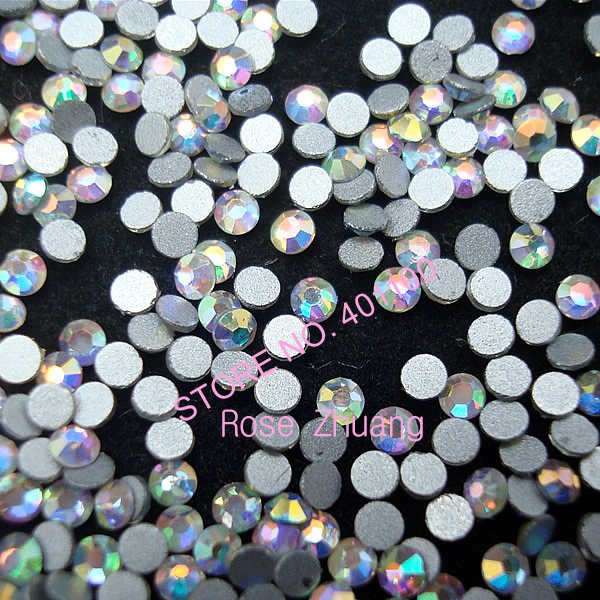 FREESHIPPING--1440pcs SS8 Flatback Crystal Rhinestones 10 gross AB Crystal color Retails #AC10302