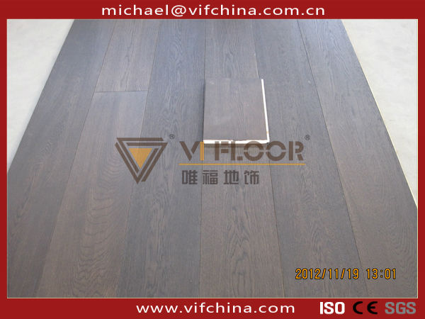 2 layer stained chocolate colour flooring oak