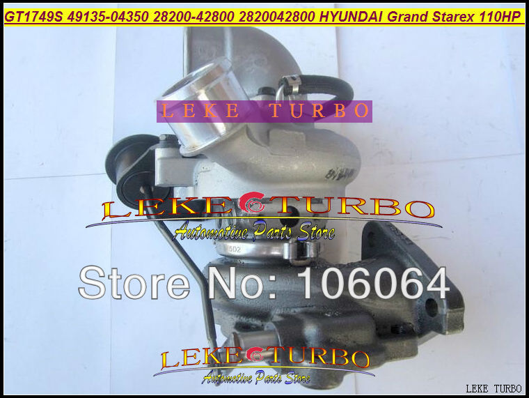 GT1749S 49135-04350 28200-42800 Turbo Turbine Turbocharger For Hyundai Grand Starex 110HP 1.5L (5)