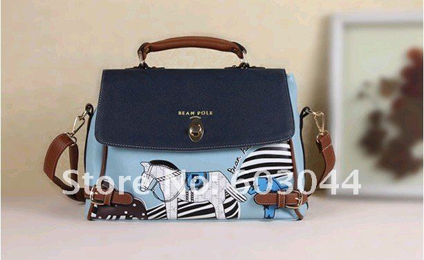 FREE SHIPPING STAR HANDBAG+PU LEATHER WOMAN MESSENGER BAG+WOMAN TOTE+SINGLE SHOULDER BAG+HORSE LOGO HANDBAG+HIGH QUALITY BAG1070