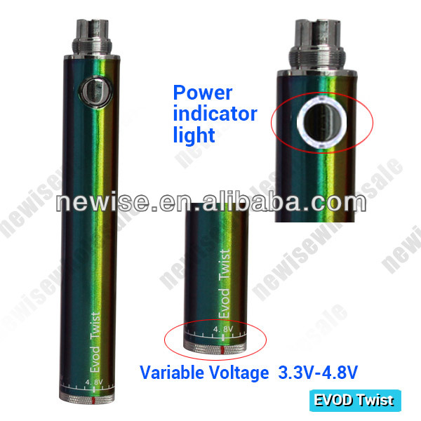 2014 popular ecigater ecig e cigarette evod twist battery