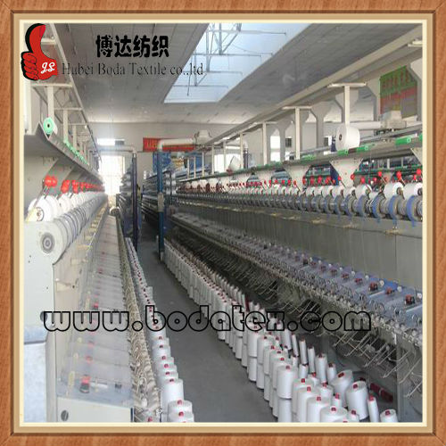 100％バージンポリエステル生白紡績リング糸付きプラスチックコーン仕入れ・メーカー・工場