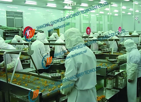 Full Automatic Canned Mushroom Production Line ( Filling Sealling and Labeling Line)