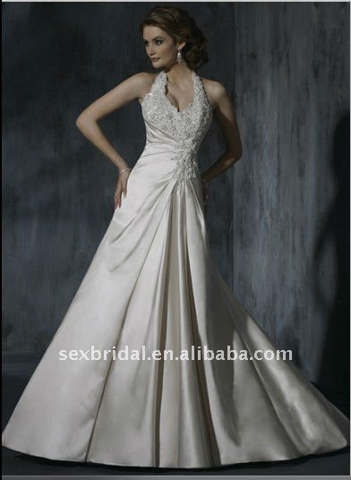 2011 newest style customized VNeck clasical wedding dresses DC28