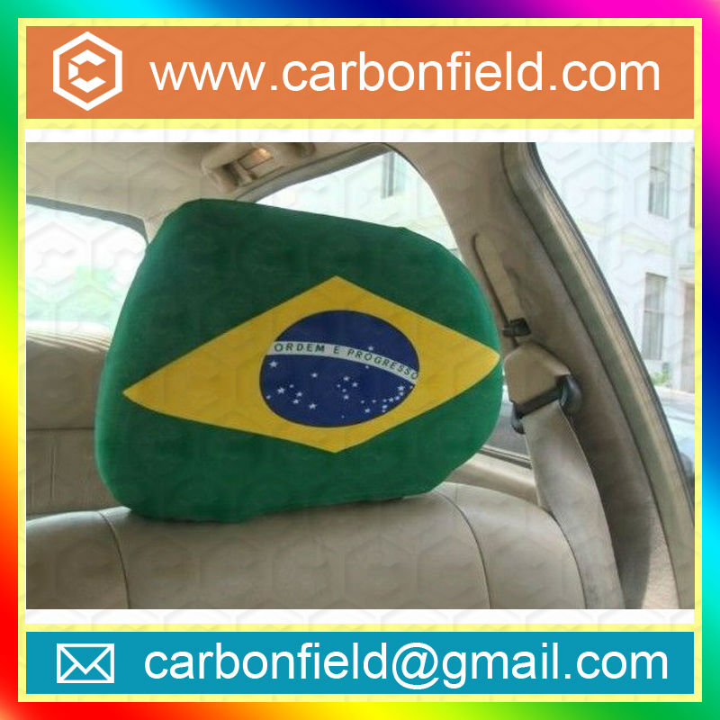 ブラジルワールドカップ2014年車のヘッドレストカバー問屋・仕入れ・卸・卸売り