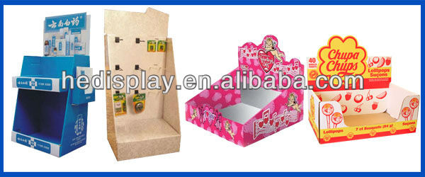 Chuddy floor display cardboard carton stand for chewing gum