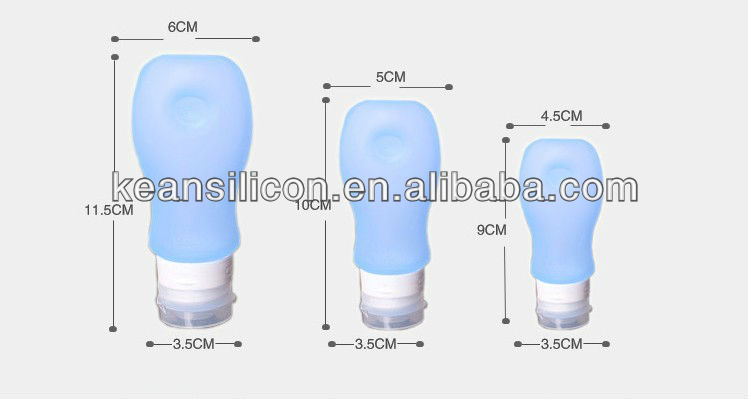 TSAは承認絞れるエッセンシャルキャリーオンシリコントラベルチューブ/液体包装ボトル/シリコンスクイーズボトルノズル付きメーカー問屋・仕入れ・卸・卸売り