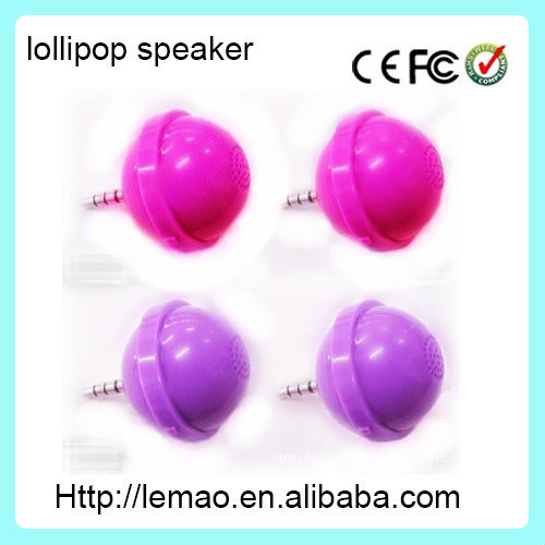 Universal Lollipop Speaker as gift,round speaker