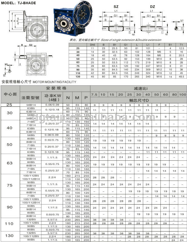 中国の製造元提供する、 高quanlitynmrvギア減速機付き電動モーターdc24v小ウォームギア問屋・仕入れ・卸・卸売り