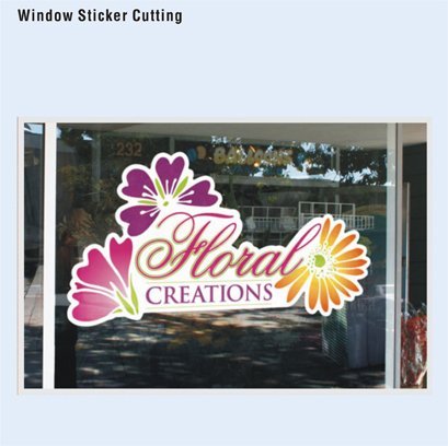 window sticker cutting