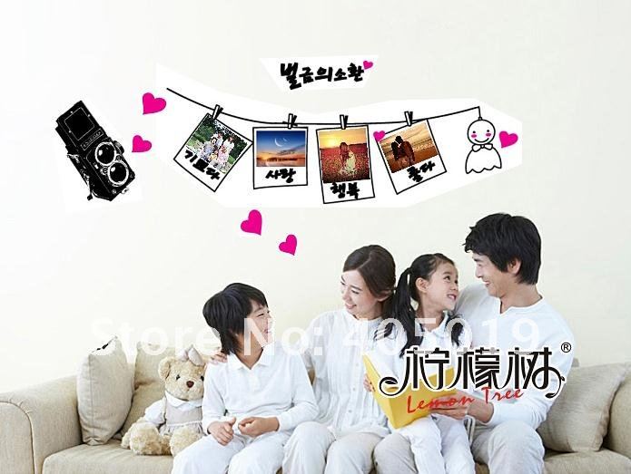 AY942B Korean Photo Wall Sticker 95x41cm Removable PVC Window Cling Photo Frame Room Paper Decor Mixable 6% off total if 2lots