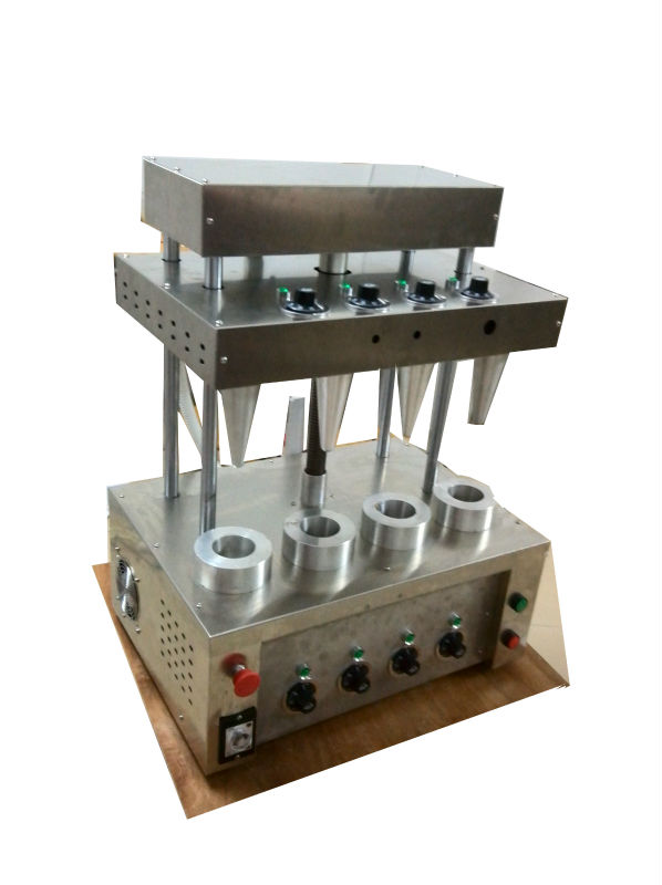 4 moulds pizza cone making machine