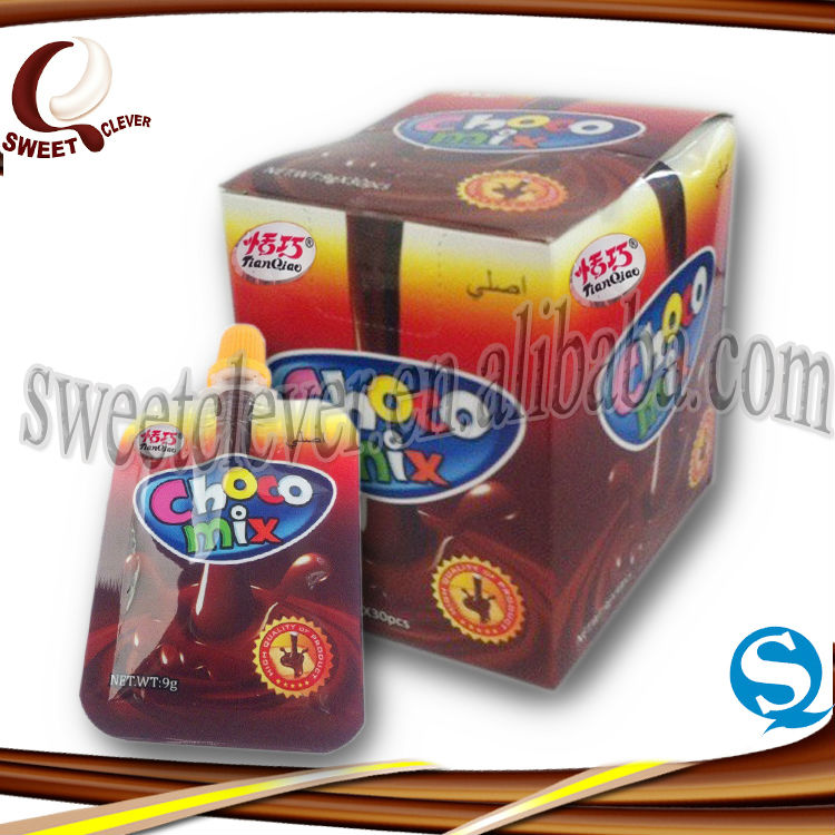 9g spout pouch Choco mix paste with popping candy