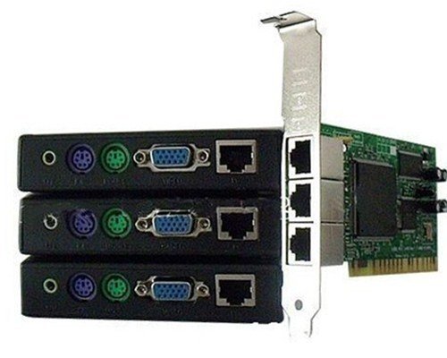 Ncomputing thin client with 3 Terminals