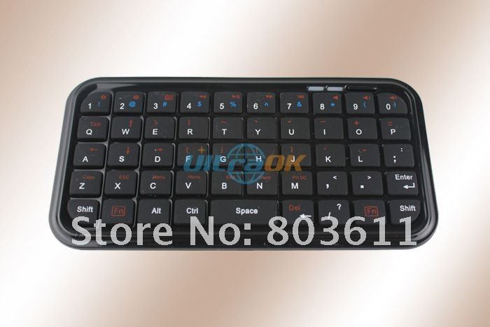 Mini Slim pocket Wireless Bluetooth Keyboard For computer PS3 iPad iPhone PC HTPC Smart Phone black new free shipping