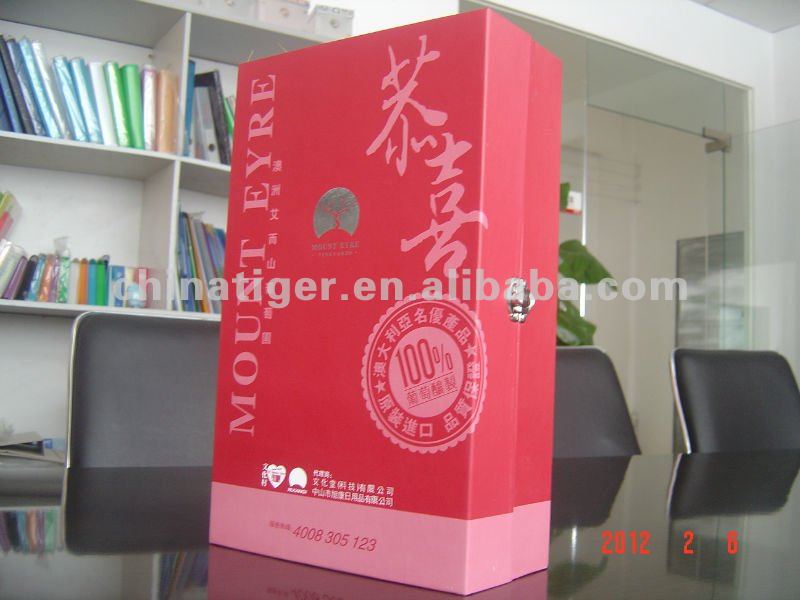 Printed Paper Box for Red Wine Promotion and Packaging