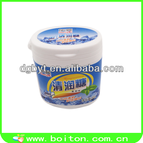 Xylitol bottle with mints candy