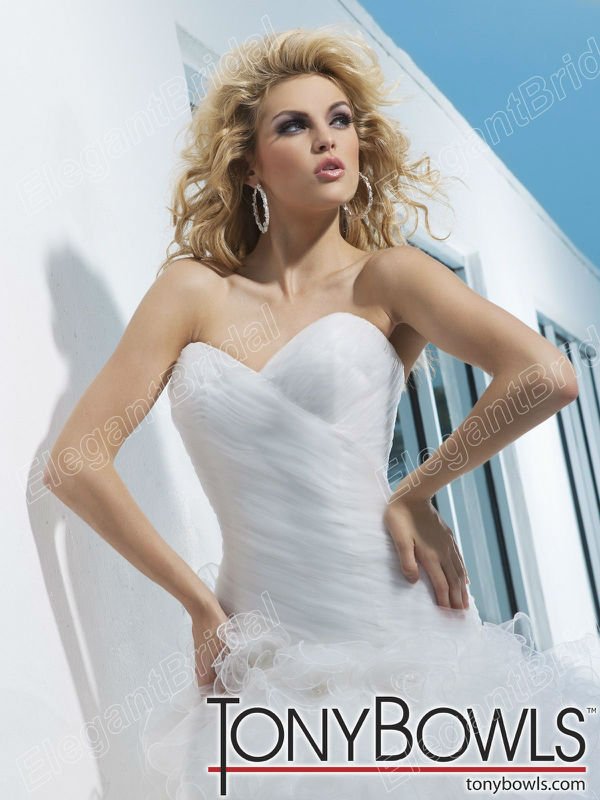 2012 Fashion Organza Beach Wedding Dress For Bridal Fress Shipping