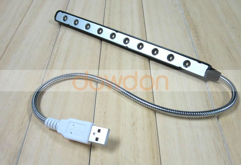 ラップトップpcノートブック柔軟な金属線ポータブルusb10ledライト本のランプ問屋・仕入れ・卸・卸売り