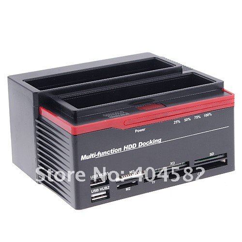 Free shipping USB2.0 SATA+IDE HDD Docking Sation +ESATA+Card Reader+USB HUB with OTB Function Free shipping USB2.0 SATA+IDE HDD Docking Sation +ESATA+Card Reader+USB HUB with OTB Function