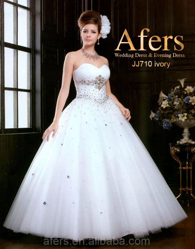 Afers Ball gown wedding dresswith shiny diamond bridal dress NOJJ709