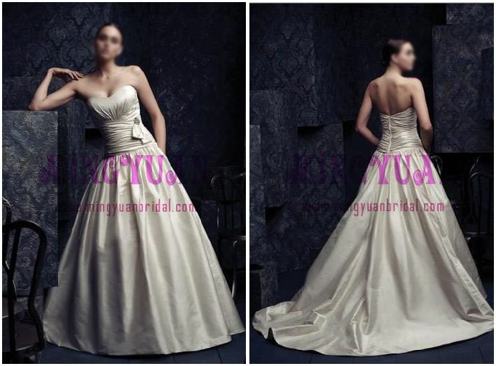 color taffeta designer wedding dress 2011 ek460