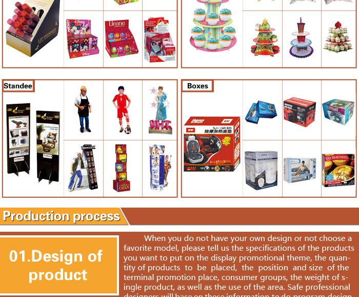 Custom made CMYK printing counter display unit for chocolate bars
